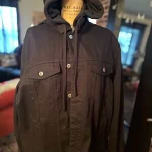Forever 21 Men's Black Hoodie Jacket